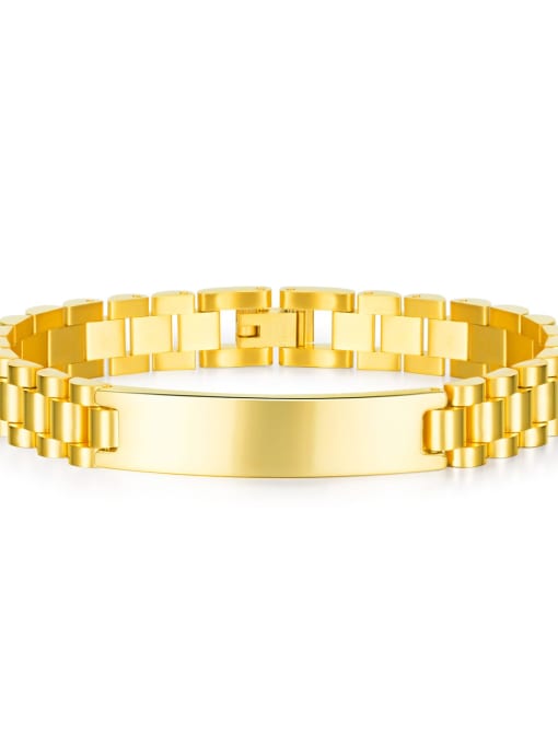 742 gold bracelet [10mm] Titanium Steel Geometric Chain  Minimalist Bracelet